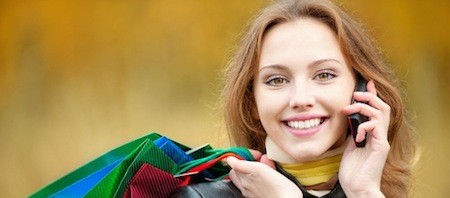 Young woman with shopping